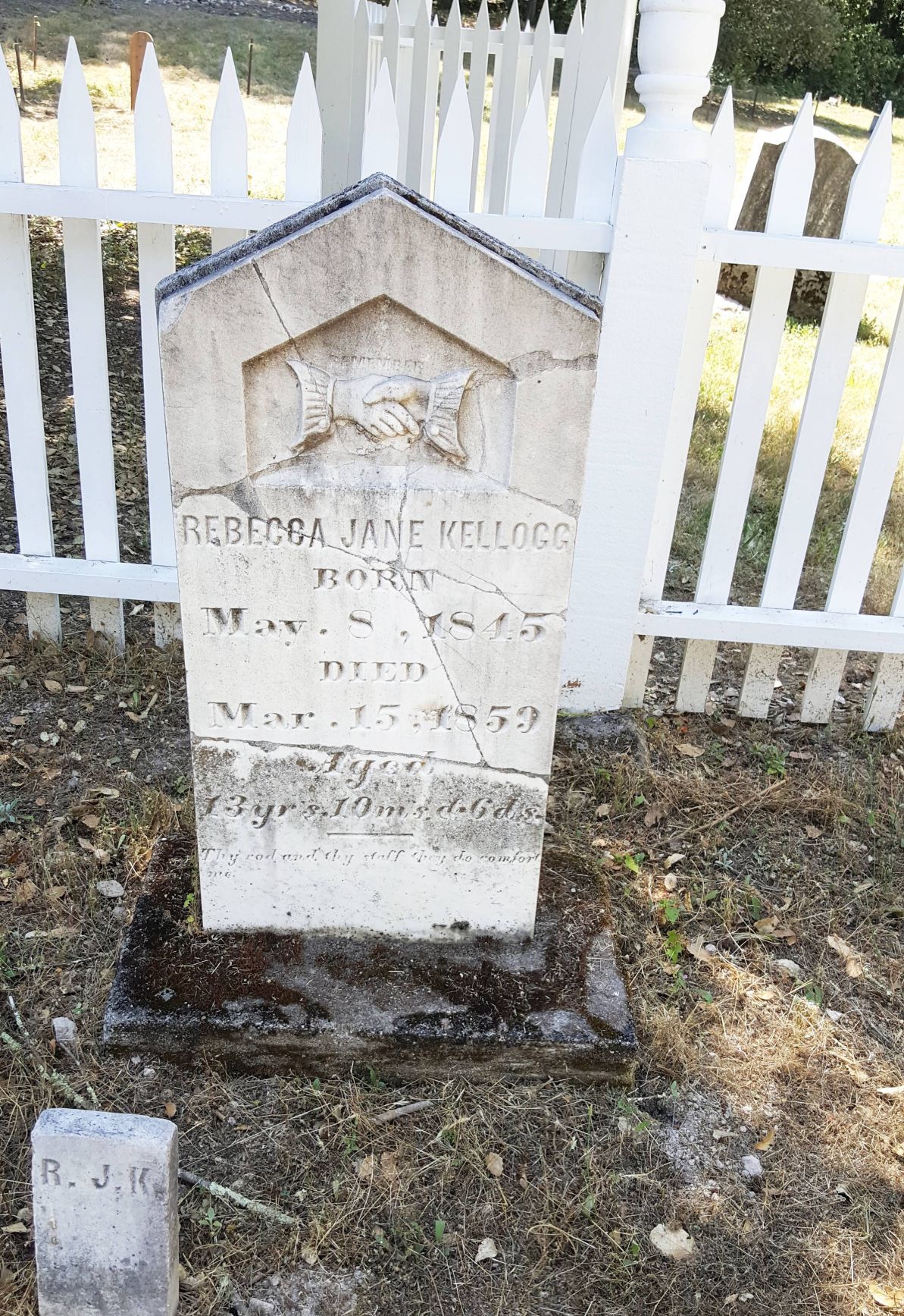 The second "Rebecca" at Pioneer Cemetery in Bothe Napa Valley State Park